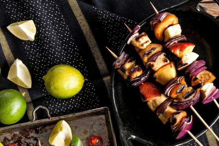 Halloumi-spjót eru góð á grillið