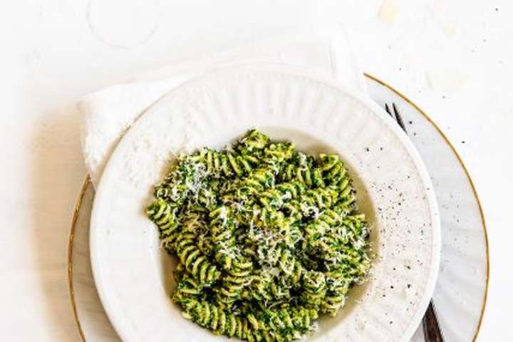 Fusilli með grænkálspestói – góður kostur í miðri viku