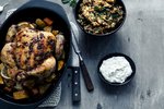 Chili-kjúklingur með saffranhrísgrjónum og jógúrtsósu
