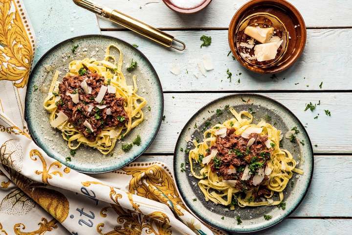 Ítalskur sælkeramatur: Nautaragú með tagliatelle
