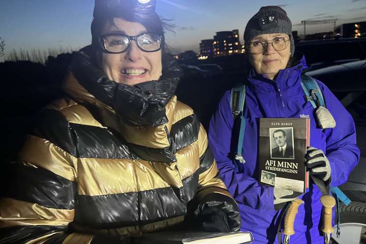 Elín Hirst í leynilegum erindum. Afi hennar var stríðsfangi