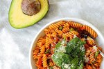 Tómatpasta með avocadó