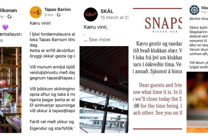 Veitingastaðir skella, hver af öðrum, tímabundið í lás: „Þetta er erfið ákvörðun“