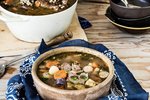 Kjötsúpa með lambaskönkum og perlubyggi