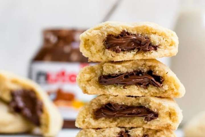 Nutellafylltar smákökur