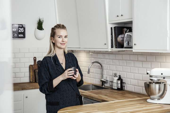 Nýuppgerð 50‘s íbúð með upprunalegu eldhúsi