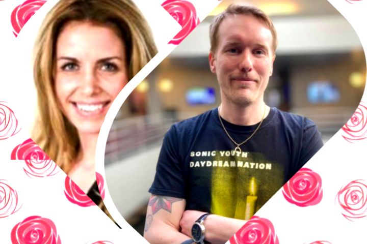 Útvarps-Andri og Hödd náðu tengingu og brosa framan í birtuna