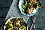 Grillaður steinbítur með gómsætu meðlæti