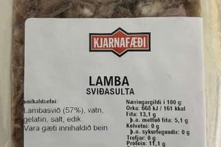 MAST innkallar sviðasultu frá Kjarnafæði: „Getur haft áhrif á heilsu neytenda“