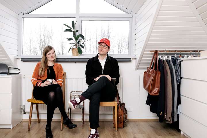 Léttur og listrænn retróstíll í 33 fermetrum