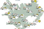 Seinnipartinn verður lægðin komin austur fyrir landið