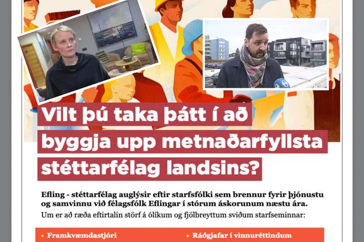 Atvinnuauglýsing Eflingar birt: „Nú stendur til að reka út úr húsi erlenda starfsfólkið okkar“