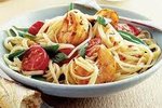 Fettuccine með kóngarækjum og chili