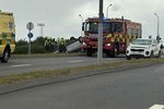 Bílvelta á Suðurlandsbraut – Endaði á fjölförnum hjólastíg