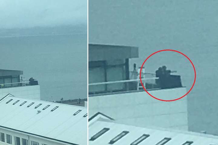 Leyniskyttur á húsþökum í Borgartúni