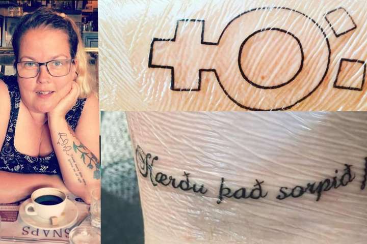 Brynhildur Yrsa stóð við orð sín og skartar nú tveimur splunkunýjum húðflúrum