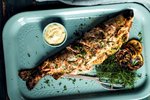 Heilgrilluð klausturbleikja með aioli-sítrónudillsósu